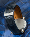 Bespoke Watch Strap in Navy Blue Crocodile