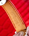 Bespoke Watch Strap in Ferrari Red Crocodile