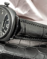 Bespoke Watch Strap in Jet Black Crocodile