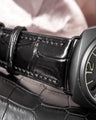 Bespoke Watch Strap in Jet Black Crocodile