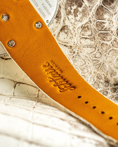 Bespoke Watch Strap in Natural Himalayan Crocodile