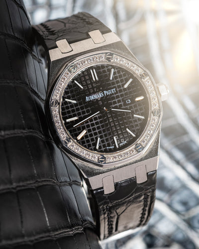 Bespoke Watch Strap in Jet Black Crocodile