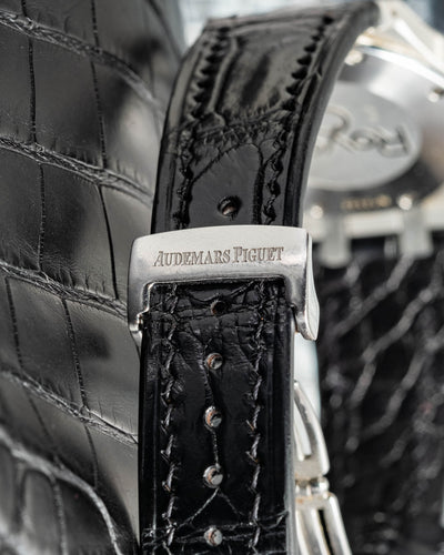 Bespoke Watch Strap in Jet Black Crocodile