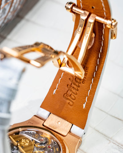 Bespoke Watch Strap in White Crocodile