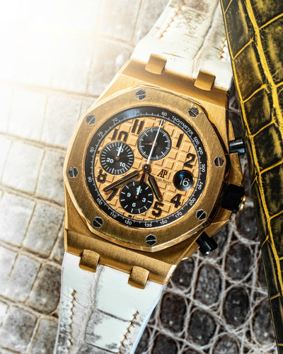 Bespoke Watch Strap in Natural Himalayan Crocodile