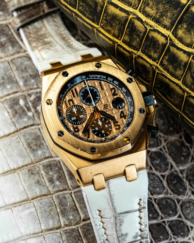 Bespoke Watch Strap in Natural Himalayan Crocodile