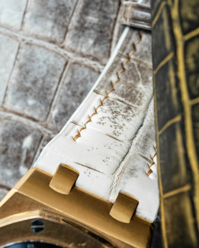 Bespoke Watch Strap in Natural Himalayan Crocodile