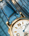 Bespoke Watch Strap in Ceramic Blue Alligator