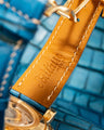 Bespoke Watch Strap in Ceramic Blue Alligator