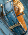 Bespoke Watch Strap in Ceramic Blue Alligator
