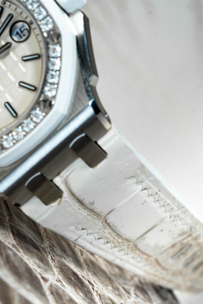 Bespoke Watch Strap in Natural Himalayan Crocodile