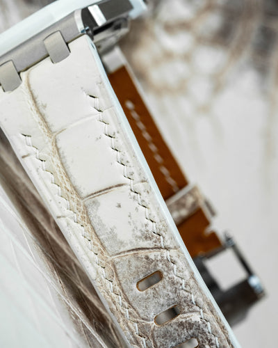 Bespoke Watch Strap in Natural Himalayan Crocodile