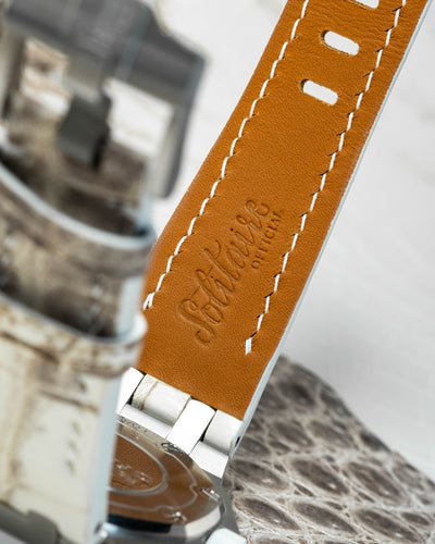 Bespoke Watch Strap in Natural Himalayan Crocodile