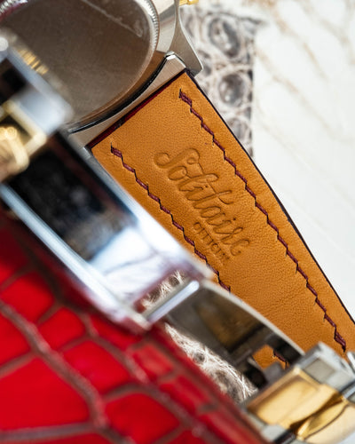 Bespoke Watch Strap in Flame Red Ombre Alligator