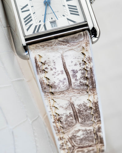 Bespoke Watch Strap in Natural Himalayan Crocodile