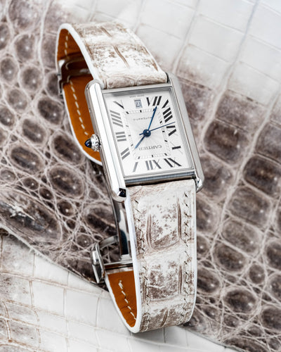 Bespoke Watch Strap in Natural Himalayan Crocodile