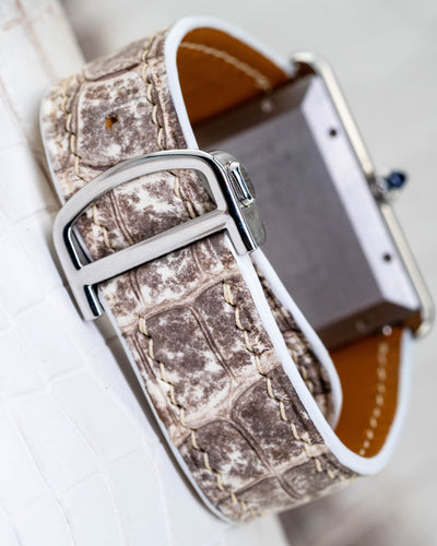 Bespoke Watch Strap in Natural Himalayan Crocodile
