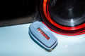 Bespoke Key Fob Cover in Baby Blue Nappa