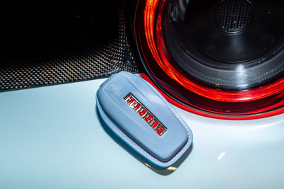 Bespoke Key Fob Cover in Baby Blue Nappa