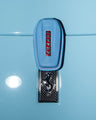 Bespoke Key Fob Cover in Baby Blue Nappa
