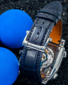 Bespoke Watch Strap in Navy Blue Crocodile
