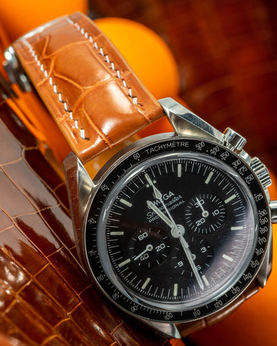 Bespoke Watch Strap in Chestnut Brown Crocodile