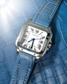Bespoke Watch Strap in Baby Blue Himalayan Crocodile