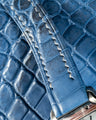 Bespoke Watch Strap in Baby Blue Himalayan Crocodile