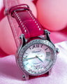 Bespoke Watch Strap in Fuchsia Pink Crocodile