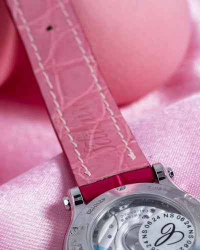 Bespoke Watch Strap in Fuchsia Pink Crocodile