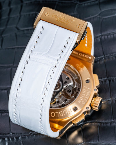 Bespoke Watch Strap in White Crocodile