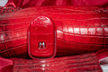 Bespoke Key Fob Cover in Ferrari Red Crocodile