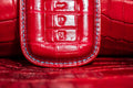 Bespoke Key Fob Cover in Ferrari Red Crocodile