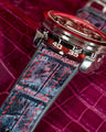 Bespoke Watch Strap in Multi-Purple Galaxy Crocodile