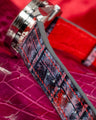 Bespoke Watch Strap in Multi-Purple Galaxy Crocodile