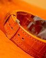 Bespoke Watch Strap in Orange Himalayan Crocodile