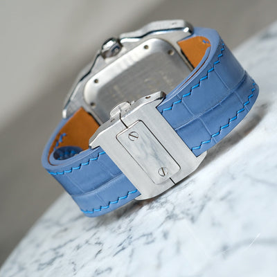 Bespoke Watch Strap in Icy Blue Alligator