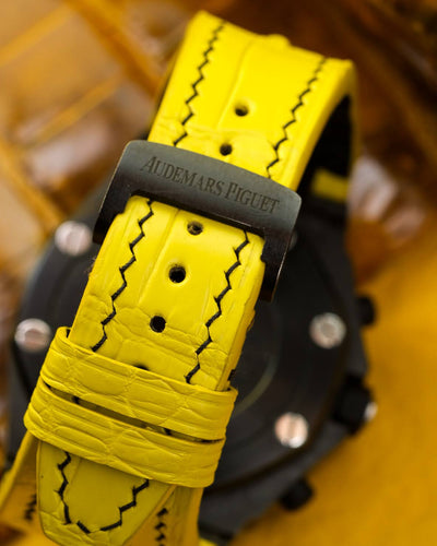 Bespoke Watch Strap in Yellow Crocodile