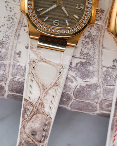 Bespoke Watch Strap in Natural Himalayan Crocodile