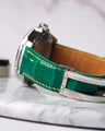 Bespoke Watch Strap in Emerald Green Crocodile