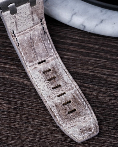 Bespoke Watch Strap in Natural Himalayan Crocodile
