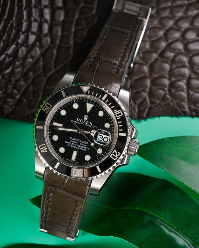 Bespoke Watch Strap in Juniper Green Alligator