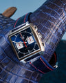 Bespoke Watch Strap in Navy Blue Crocodile