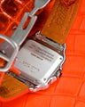 Bespoke Watch Strap in Orange Himalayan Crocodile