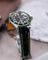 Bespoke Watch Strap in Hunter Green Crocodile