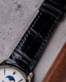 Bespoke Watch Strap In Black Crocodile
