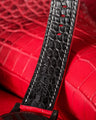 Bespoke Watch Strap in Ferrari Red Crocodile