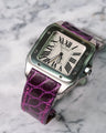 Bespoke Watch Strap in Lavender Purple Crocodile