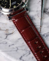Bespoke Watch Strap in Reddish Brown Crocodile