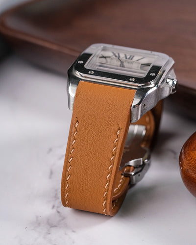 Bespoke Watch Strap in Golden Barenia